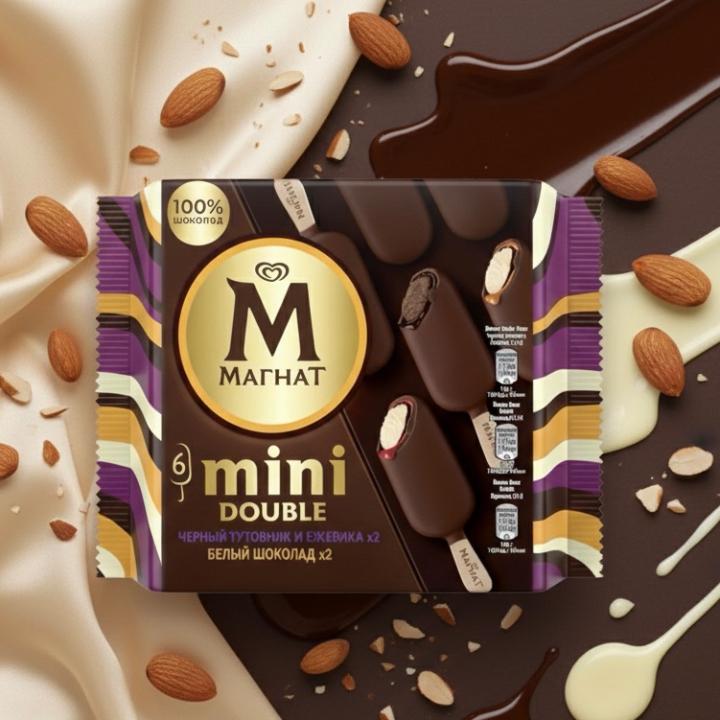 МАГНАТ MINI CLASSIC МИНДАЛЬ-БЕЛЫЙ ШОКОЛАД