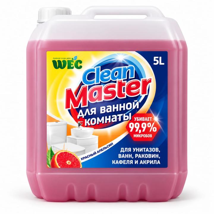 WEC Clean Master — средство для ванной комнаты, 5 л (красный апельсин)