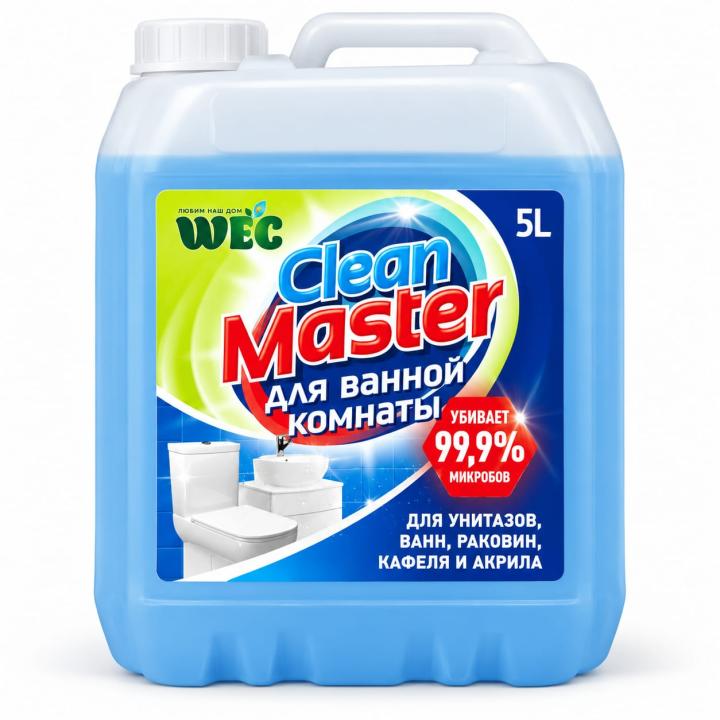 WEC Clean Master — средство для ванной комнаты, 5 л (синяя канистра)