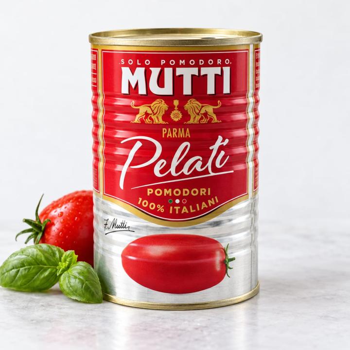 Mutti Pelati — очищенные томаты, 400 гр.